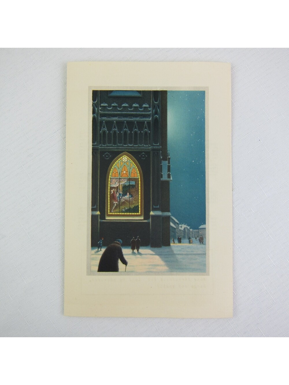 Goes Lithography Co. Chicago Holiday Church Stationery Sample Vintage 1930s